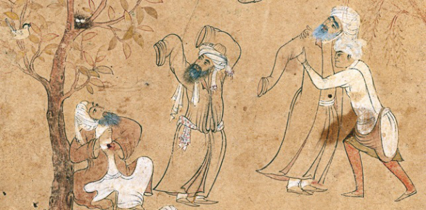 Detail of a Persian miniature from Rumi's Masnavi